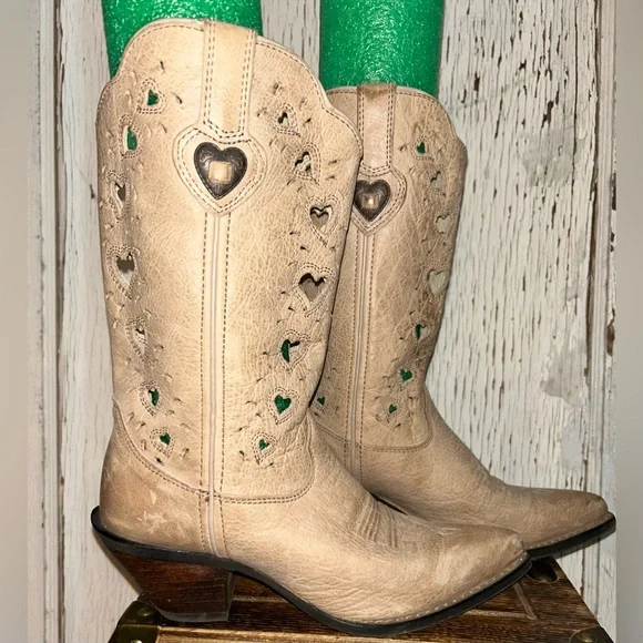 ♥️🌸Durango Crush Taupe Heartfelt Western Boho Boots🌸❤️ - Picture 5 of 6